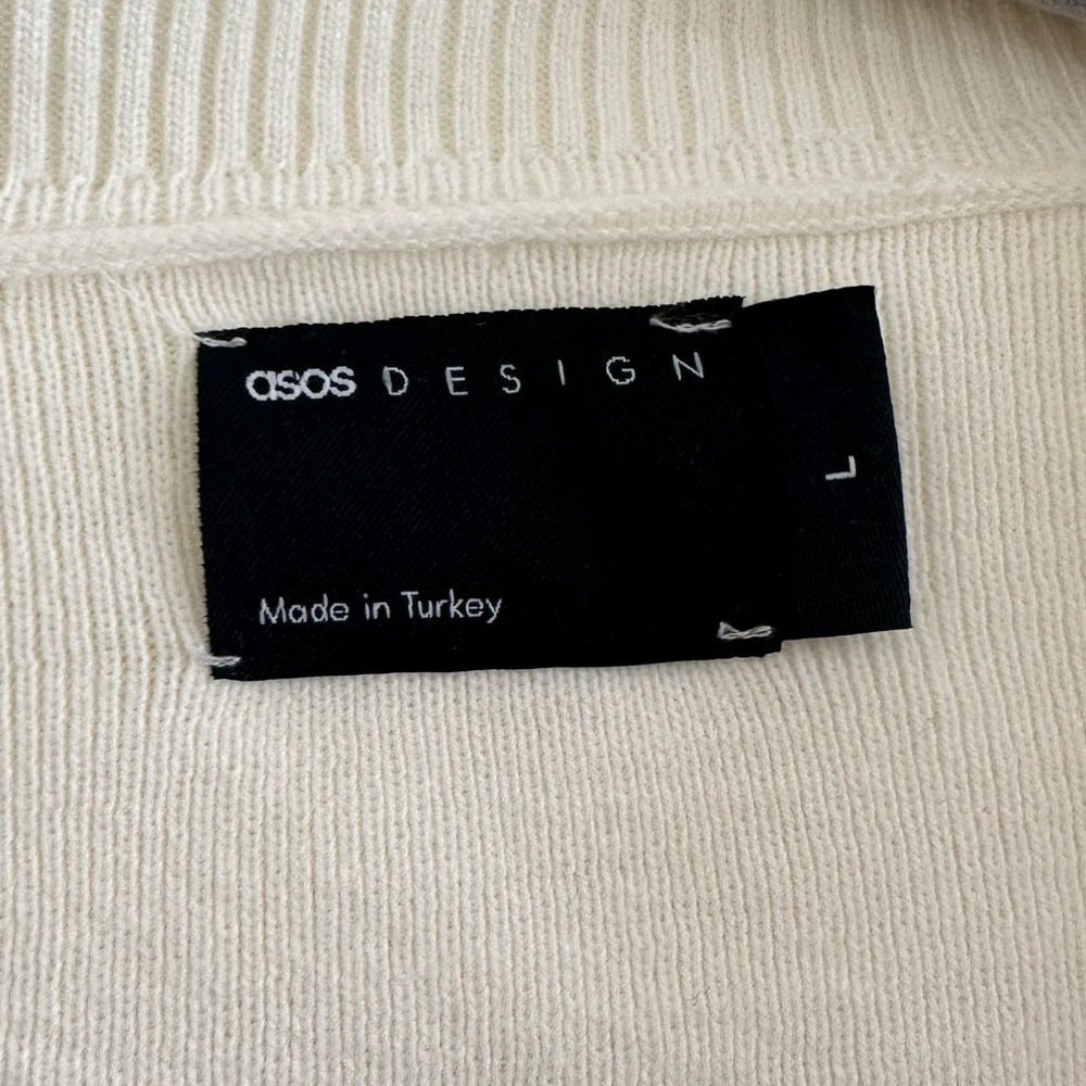 ASOS | knitted structured polo shirt cardigan - Picture 3 of 3